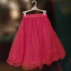 Maroon tulle skirt/ tutu
